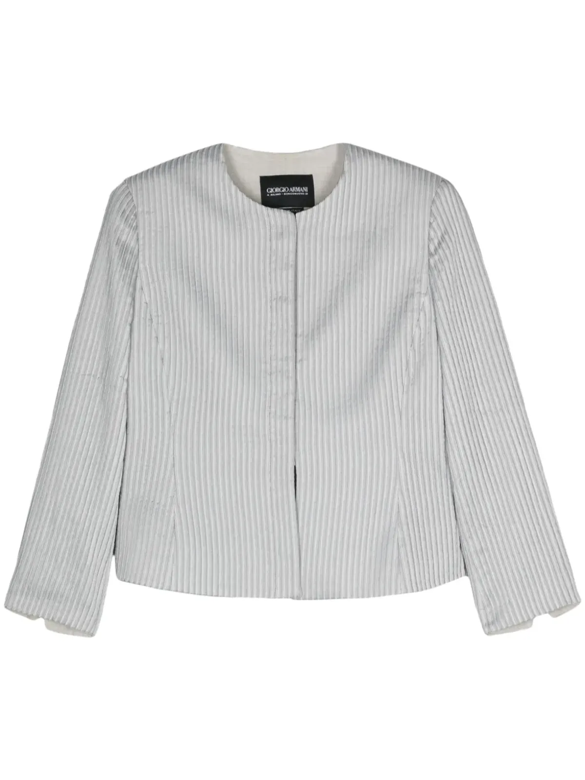 Giorgio Armani ビンテージ 1990年代 エンボス加工仕上げジャケット - Grey - 画像1