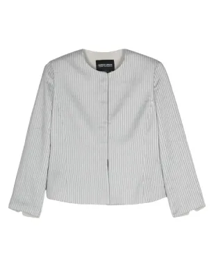 Giorgio Armani ビンテージ 1990年代 エンボス加工仕上げジャケット - Grey - サムネイル1