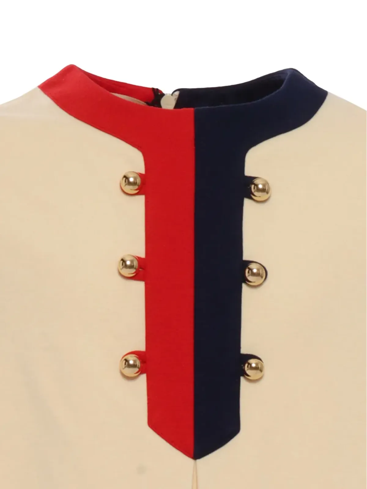 Gucci Kids ウェブトリム ボックスプリーツ ドレス - 画像3