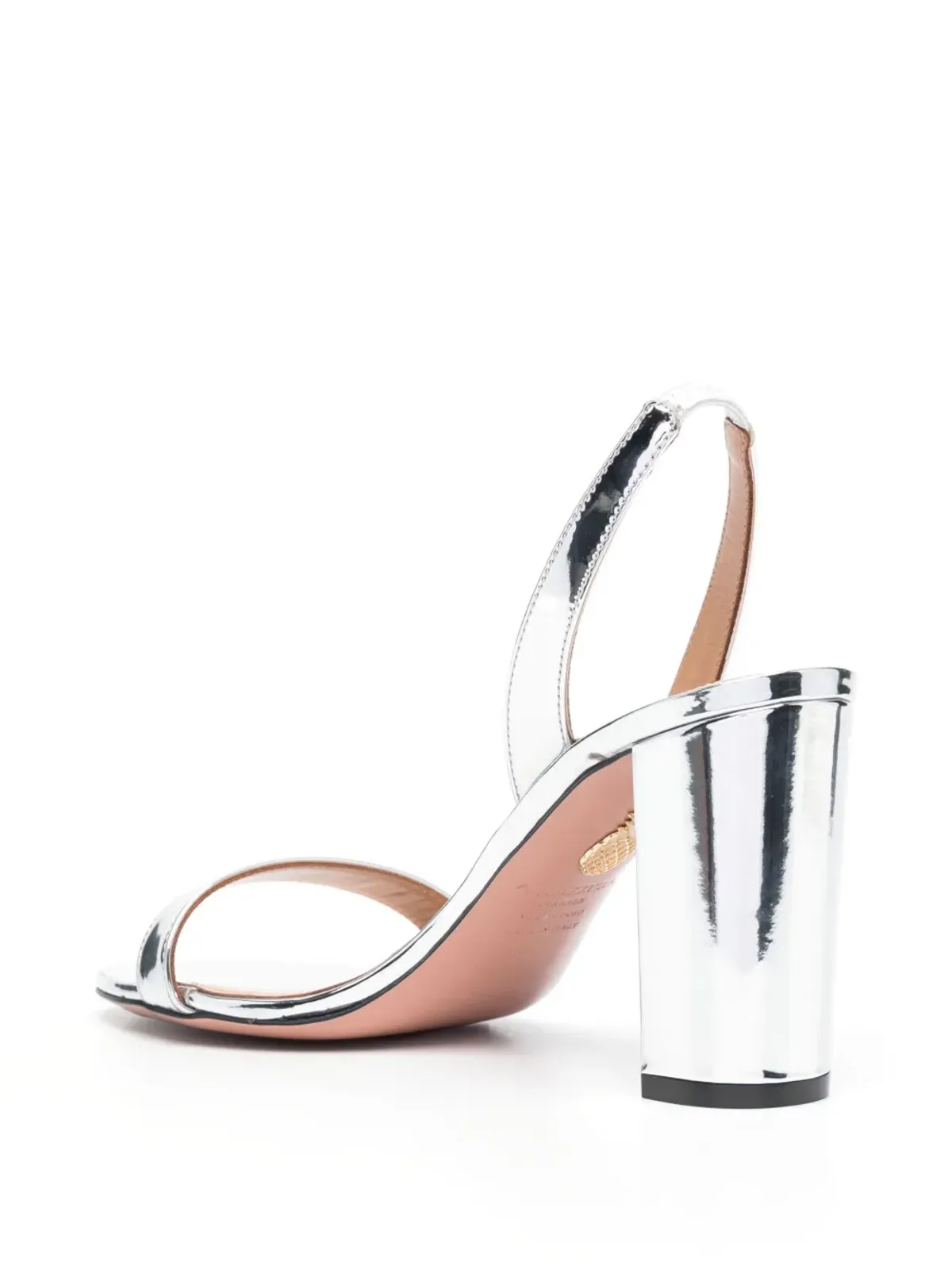 Aquazzura So Nude メタリックサンダル - 画像3