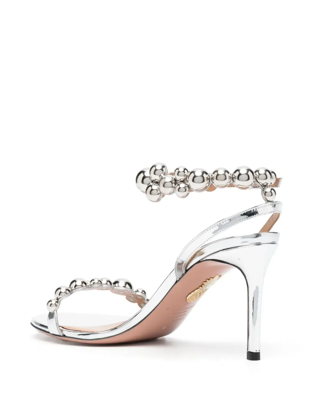 Aquazzura バブルス オープントゥ サンダル - メタリック - 画像3
