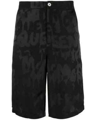 Alexander McQueen グラフィティロゴジャカードショーツ - サムネイル1