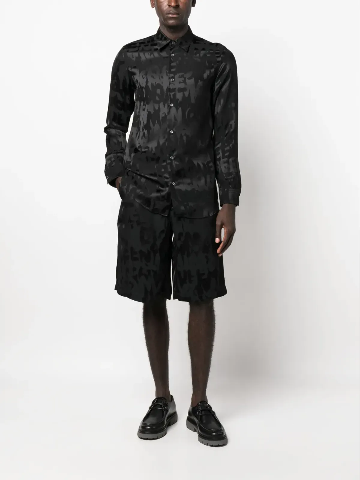 Alexander McQueen グラフィティロゴジャカードショーツ - 画像2