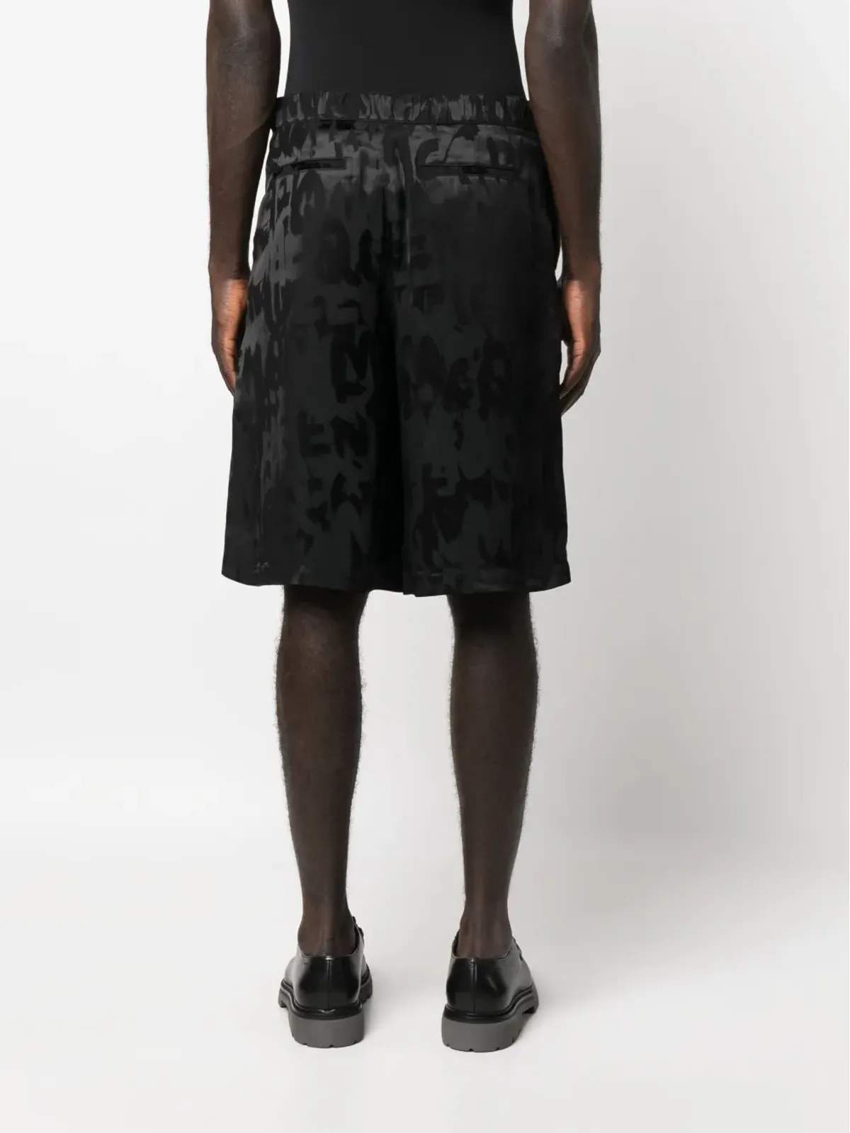 Alexander McQueen グラフィティロゴジャカードショーツ - 画像4
