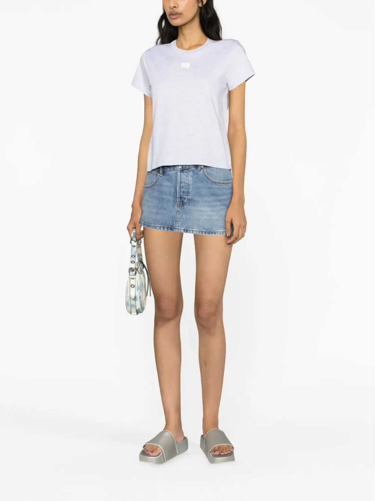 Alexander Wang ロゴパッチ付き半袖Tシャツ - 画像2
