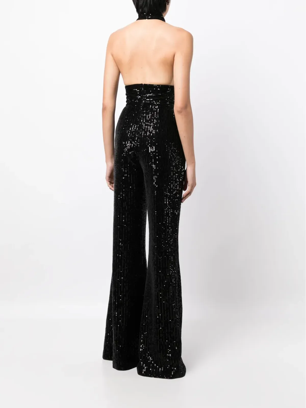Elie Saab sequin-embellished halterneck jumpsuit - 画像4