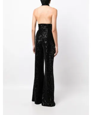 Elie Saab sequin-embellished halterneck jumpsuit - サムネイル4