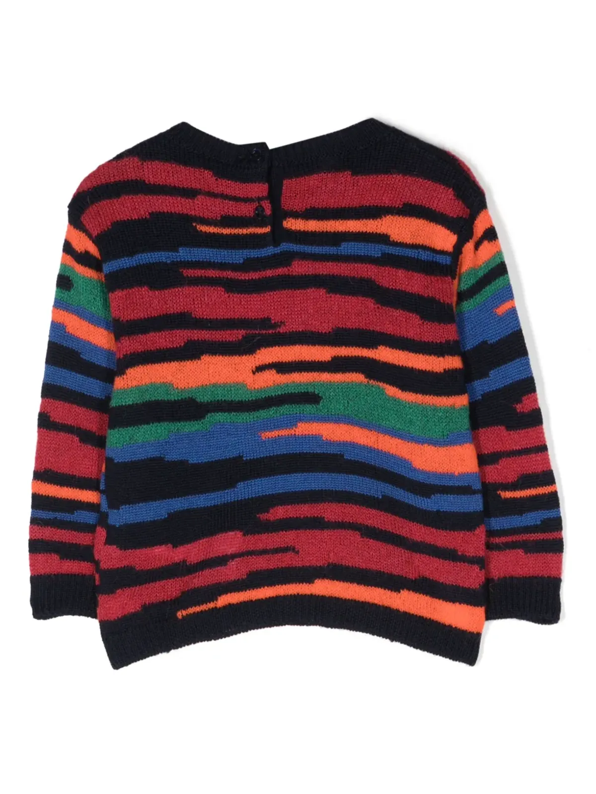 Missoni Kids ロゴパッチ インターシャ編みニットジャンパー - 画像2