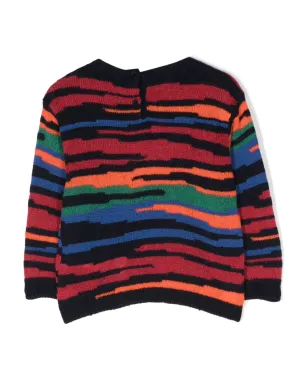 Missoni Kids ロゴパッチ インターシャ編みニットジャンパー - サムネイル2