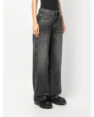 Haikure wide-leg jeans - Black - サムネイル3
