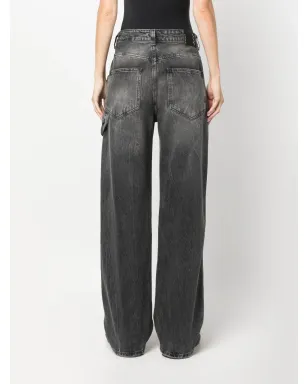 Haikure wide-leg jeans - Black - サムネイル4