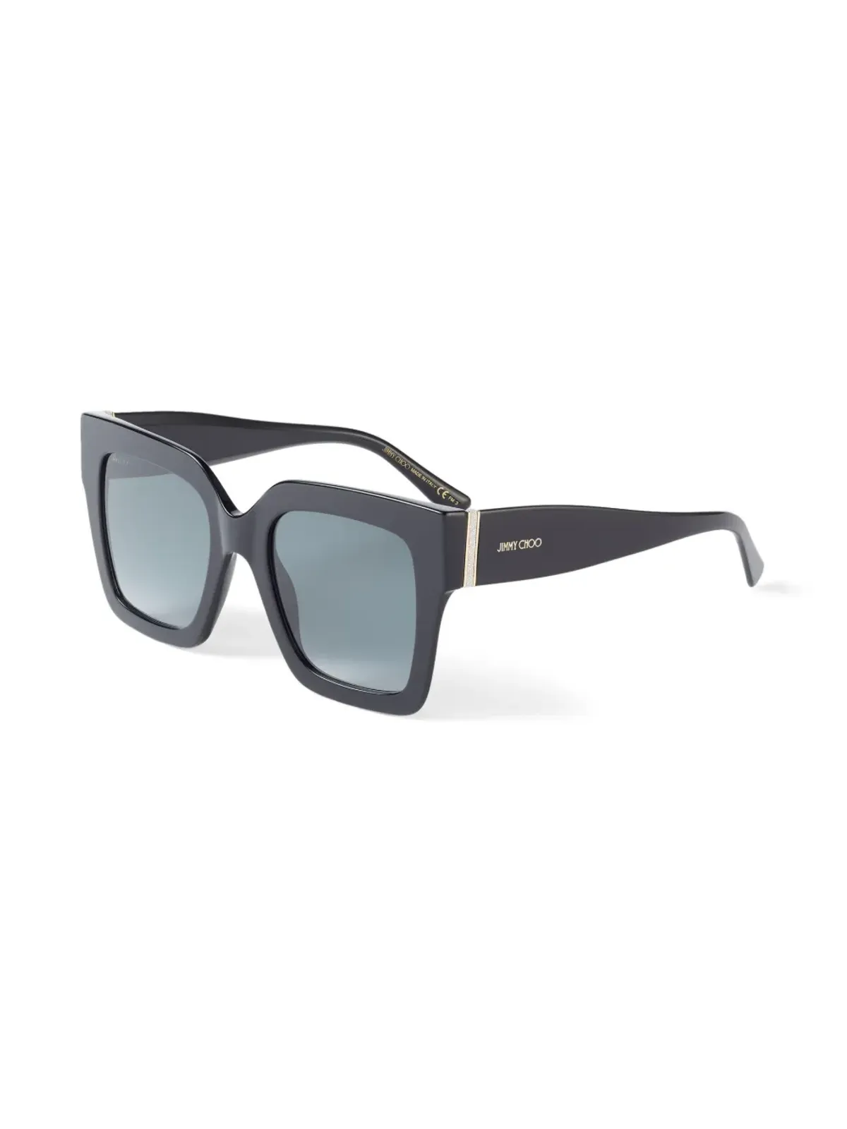 Jimmy Choo Eyewear Edna スクエアフレーム サングラス - ブラック - 画像2