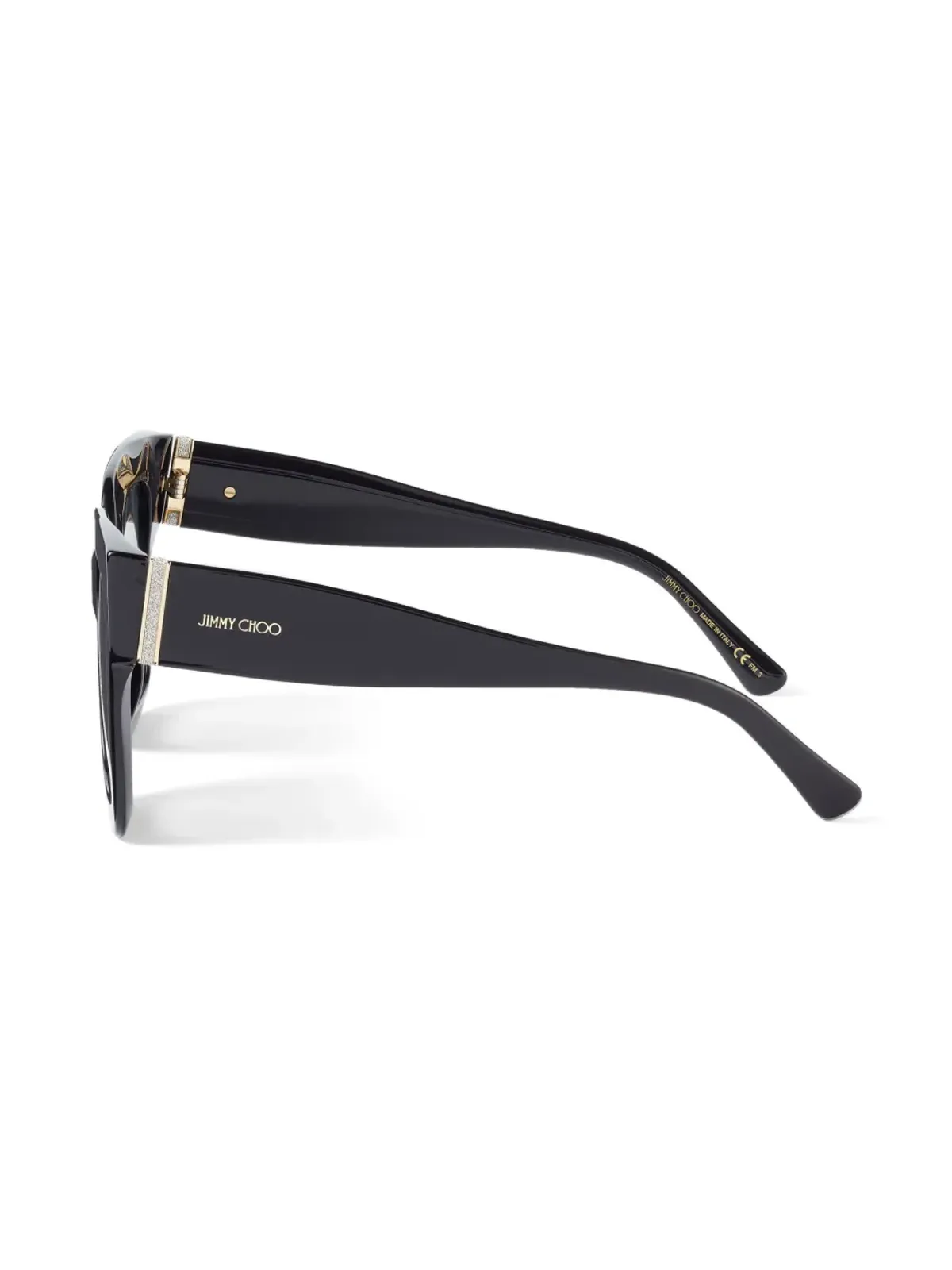 Jimmy Choo Eyewear Edna スクエアフレーム サングラス - ブラック - 画像3