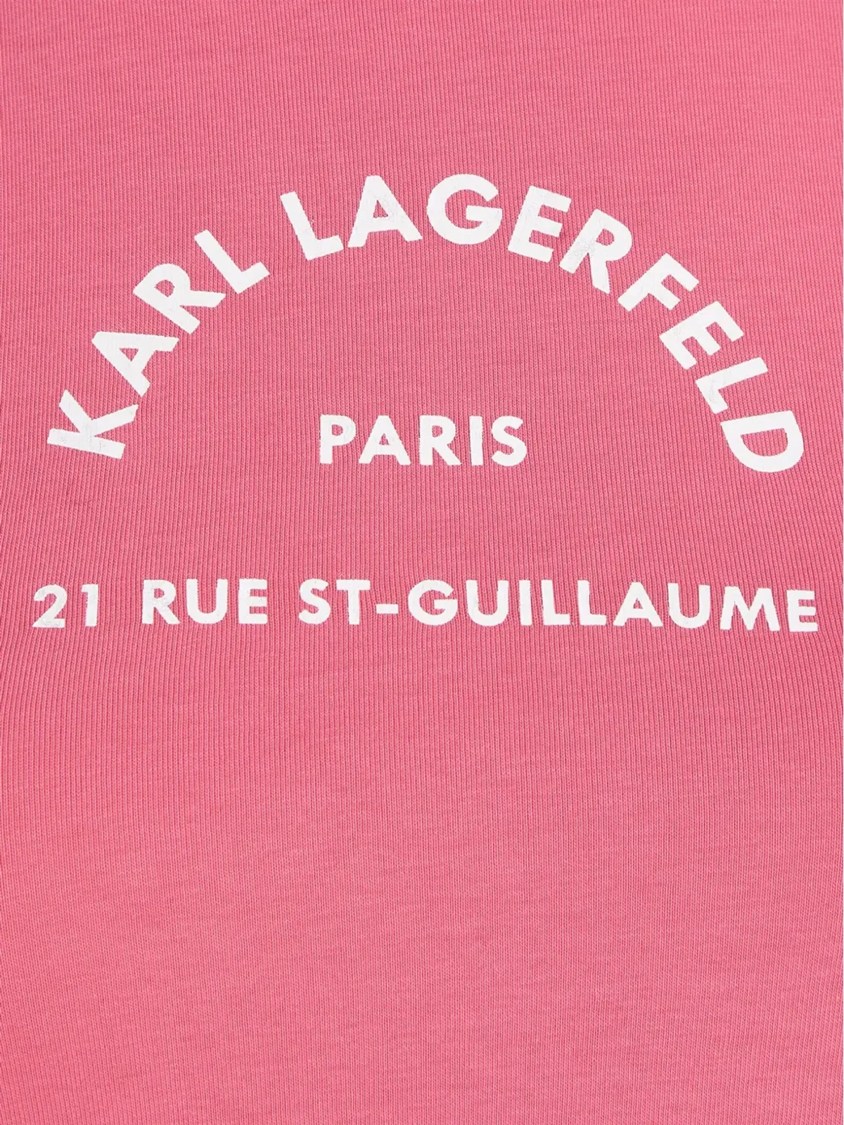 Karl Lagerfeld アドレスプリント入りリュッシュジャージーミニドレス - 画像3