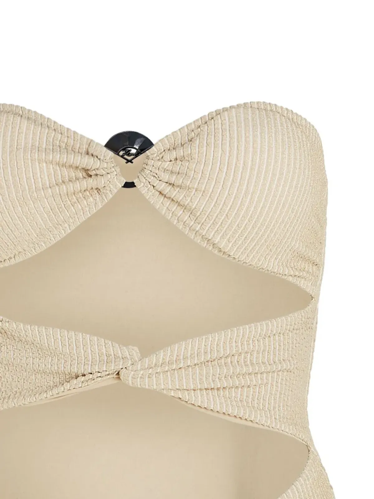 Karl Lagerfeld ファンチャーム ストラップレス ラメ入り水着 - 画像2