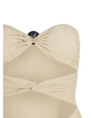 Karl Lagerfeld ファンチャーム ストラップレス ラメ入り水着 - サムネイル2
