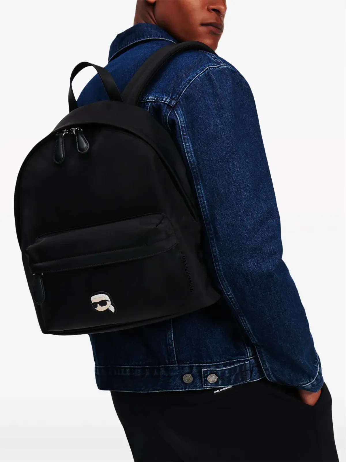 Karl Lagerfeld Ikon アップリケディテール バックパック - 画像2