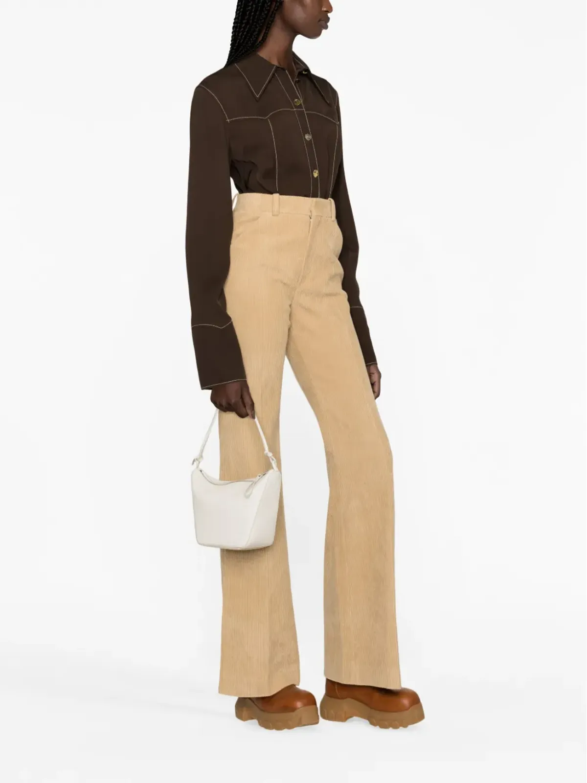 LOEWE Hammock Hobo レザー バッグ - White - 画像2