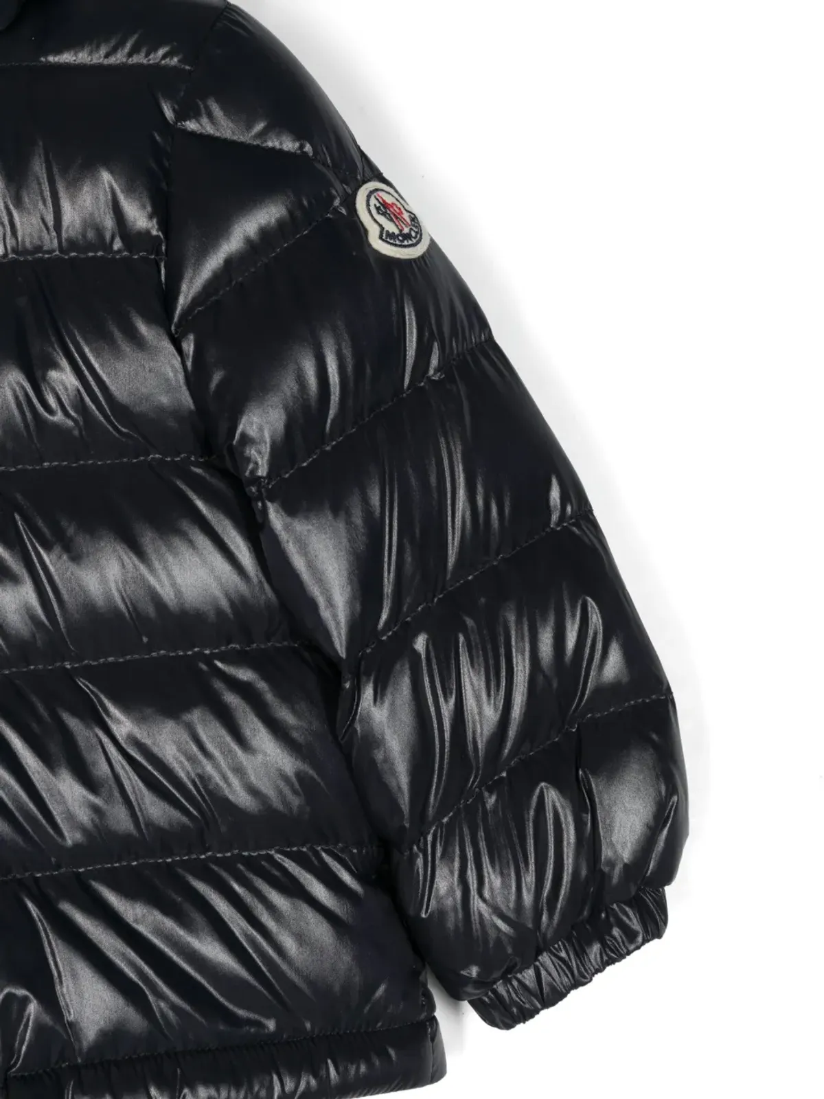 Moncler Enfant ロゴパッチ コットンパッド入りコート - 画像3