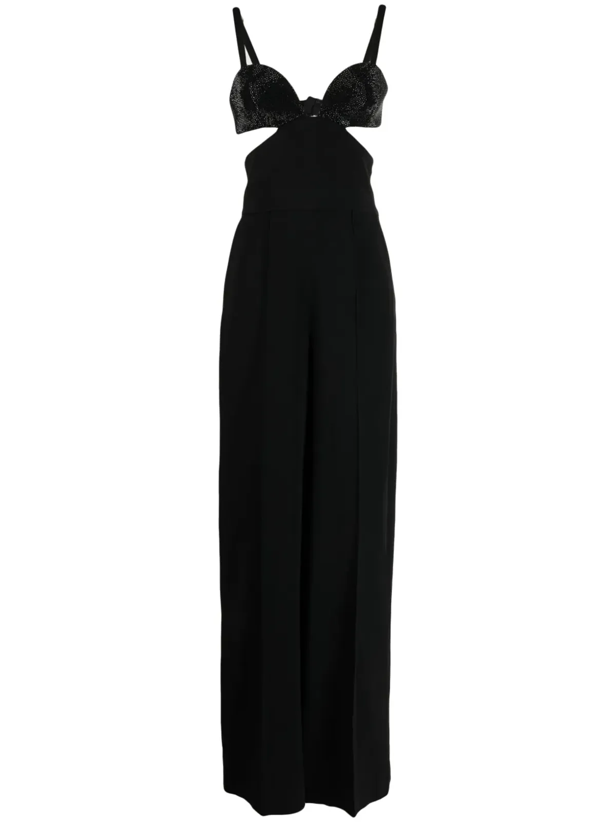 Elie Saab クリスタル装飾 カットアウトディテール ジャンプスーツ - 画像1