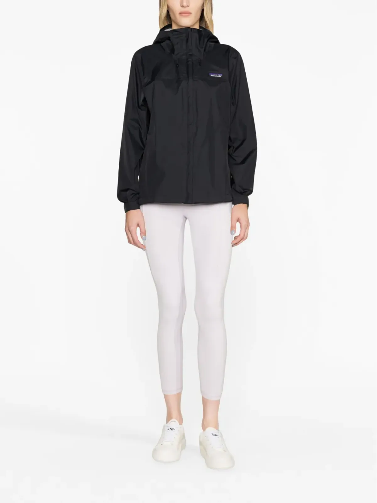 Patagonia ロゴパッチ付きフード付きボンバージャケット - 画像2