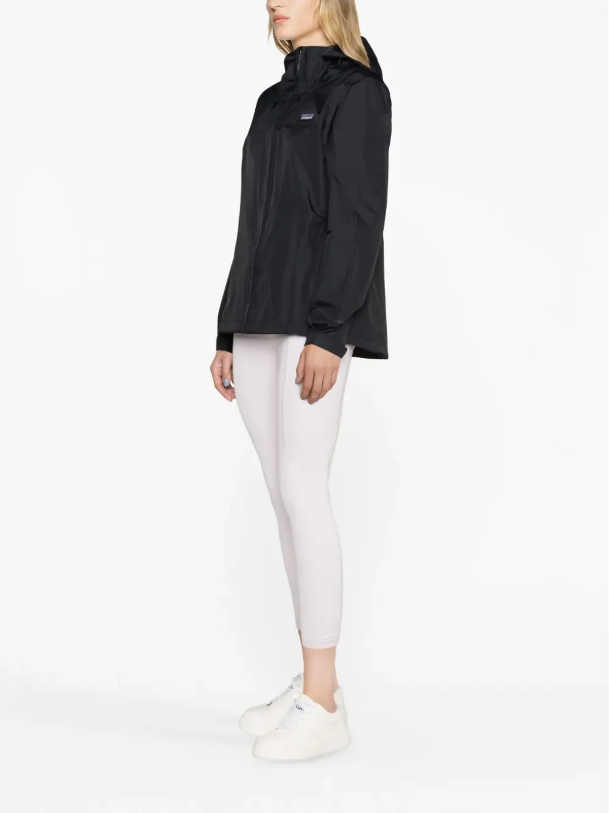 Patagonia ロゴパッチ付きフード付きボンバージャケット - 画像3