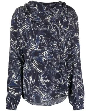 ISABEL MARANT Tiphaine marble-print silk blouse - サムネイル1