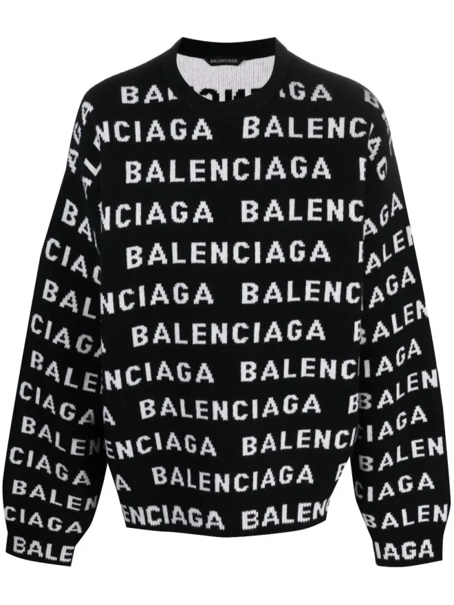 Balenciaga Balenciaga インターシャニット ロゴ ジャンパーの商品画像