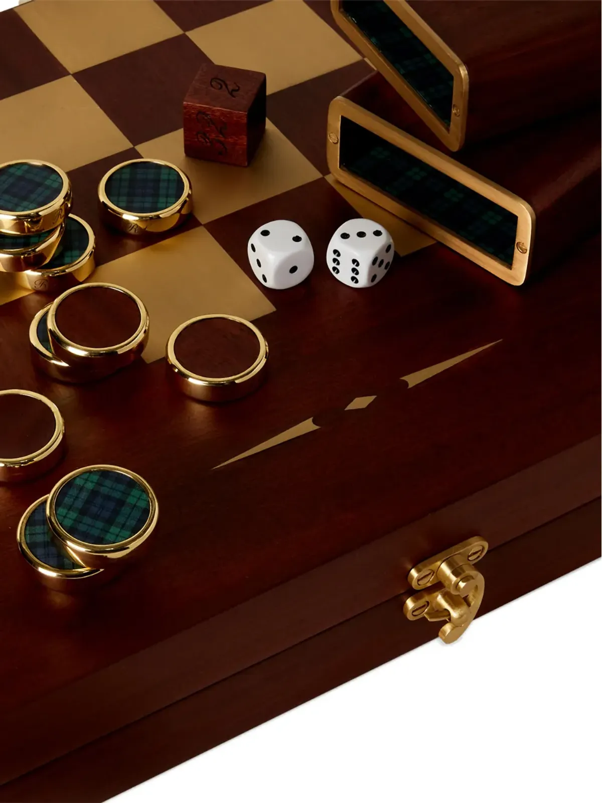 Ralph Lauren Home タータンパークウッドバックギャモン - 画像5