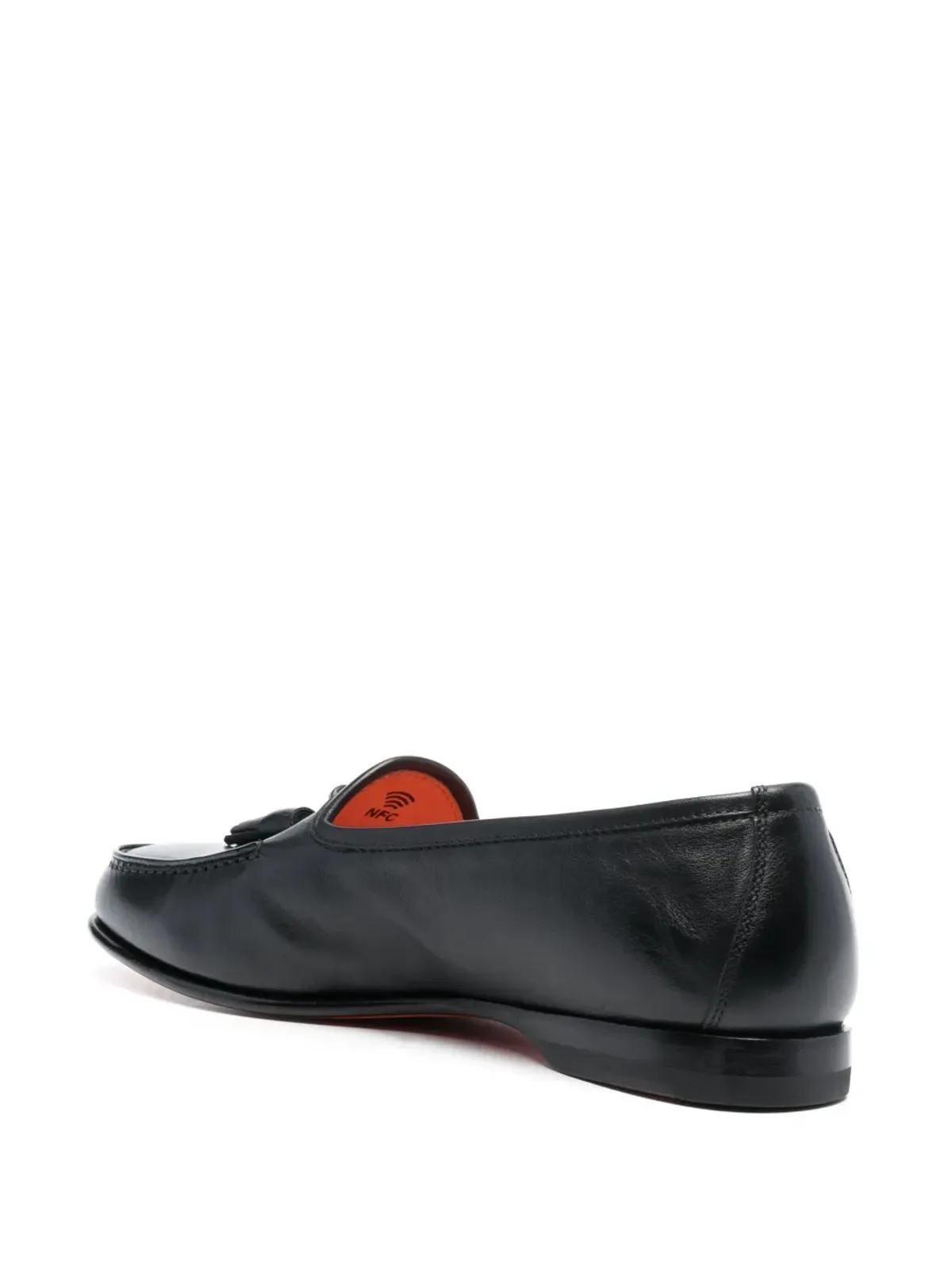 Santoni アンドレア タッセルディテール レザーローファー - 画像3