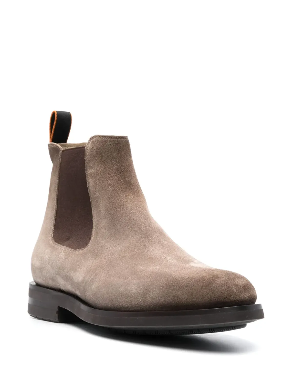 Santoni ラウンドトゥ スエード アンクルブーツ ブラウン - 画像2