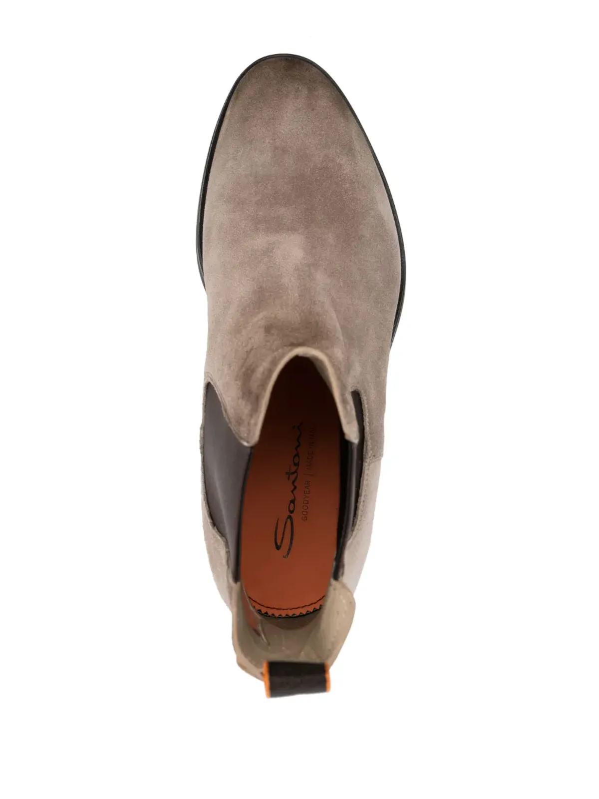 Santoni ラウンドトゥ スエード アンクルブーツ ブラウン - 画像4