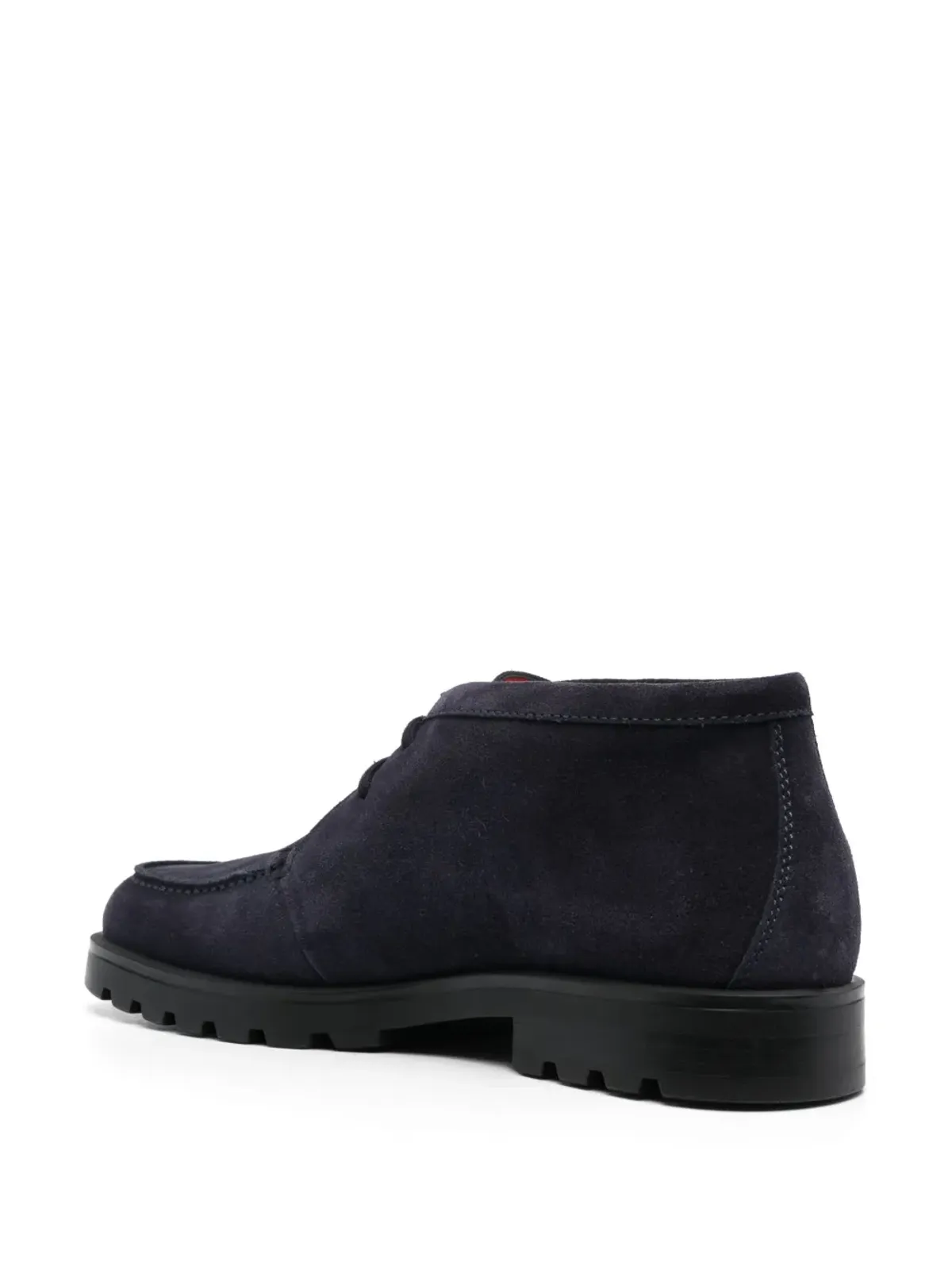 Santoni Rock lace-up suede boots - Blue - 画像3