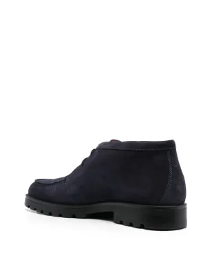 Santoni Rock lace-up suede boots - Blue - サムネイル3
