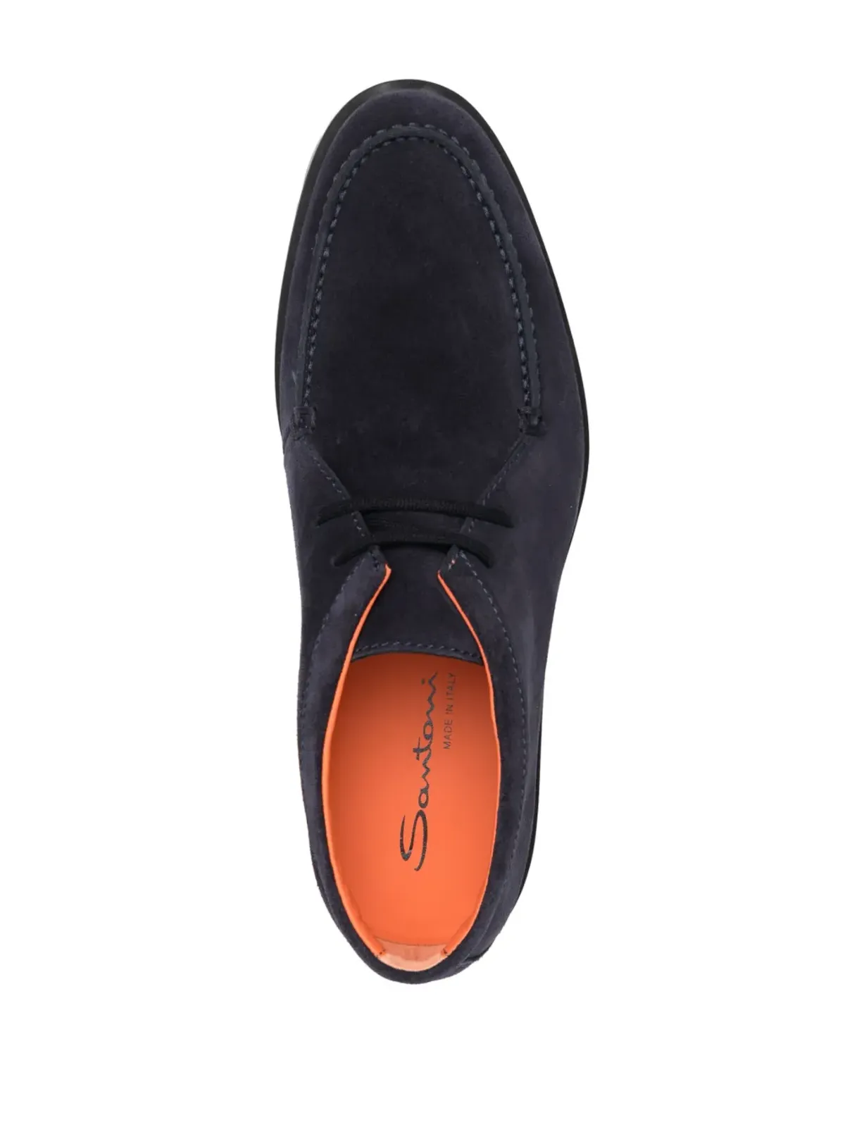 Santoni Rock lace-up suede boots - Blue - 画像4