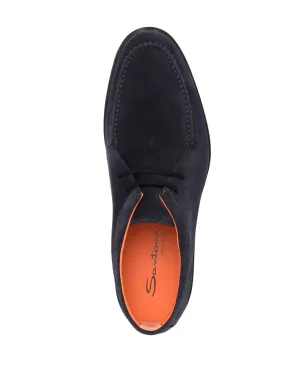 Santoni Rock lace-up suede boots - Blue - サムネイル4