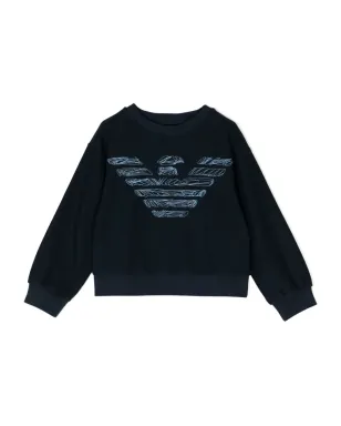 Emporio Armani Kids ロゴ刺繍入りクルーネックスウェット - サムネイル1