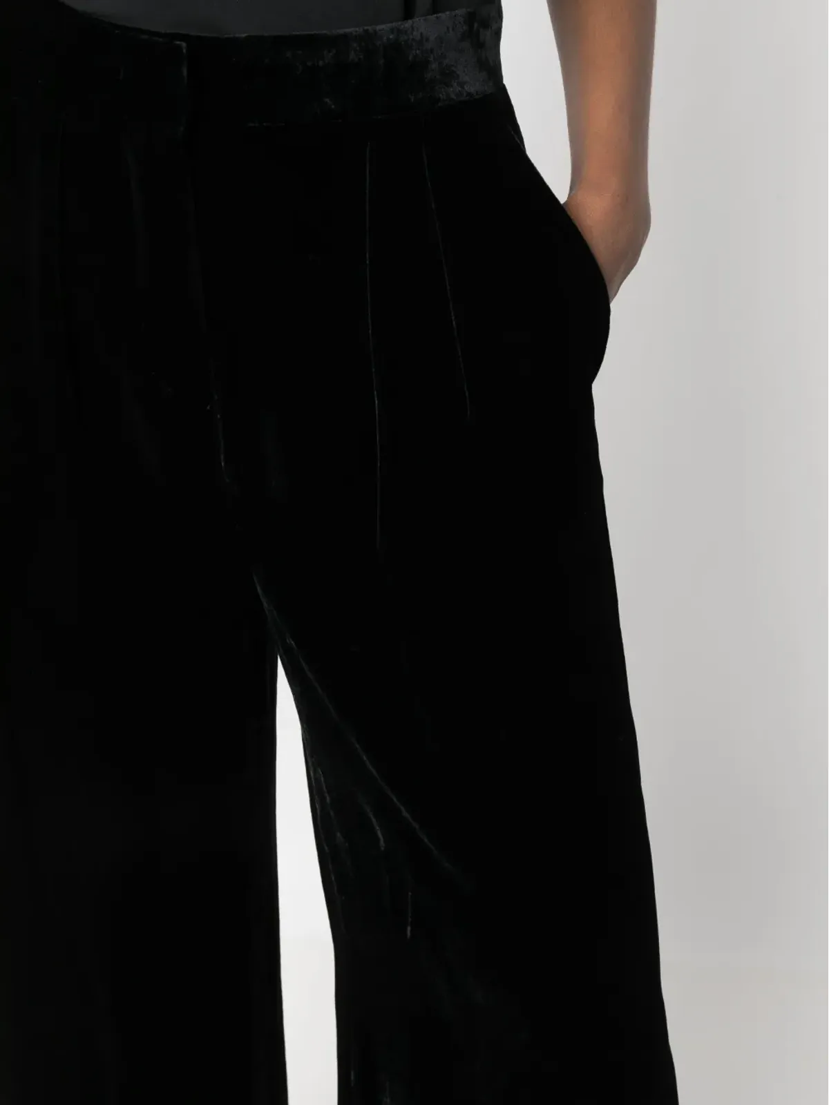 Alberta Ferretti ベルベットのパラッツォパンツ - 画像5