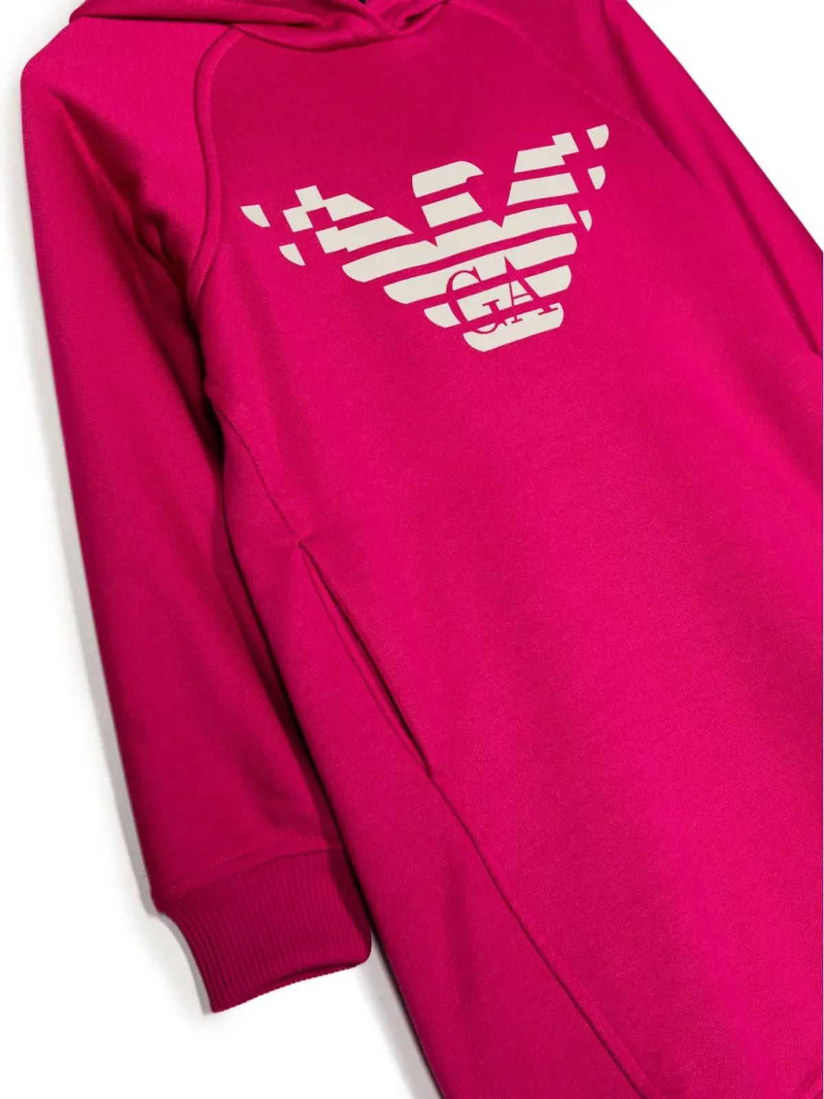 Emporio Armani Kids ロゴプリント フーディードレス - 画像3
