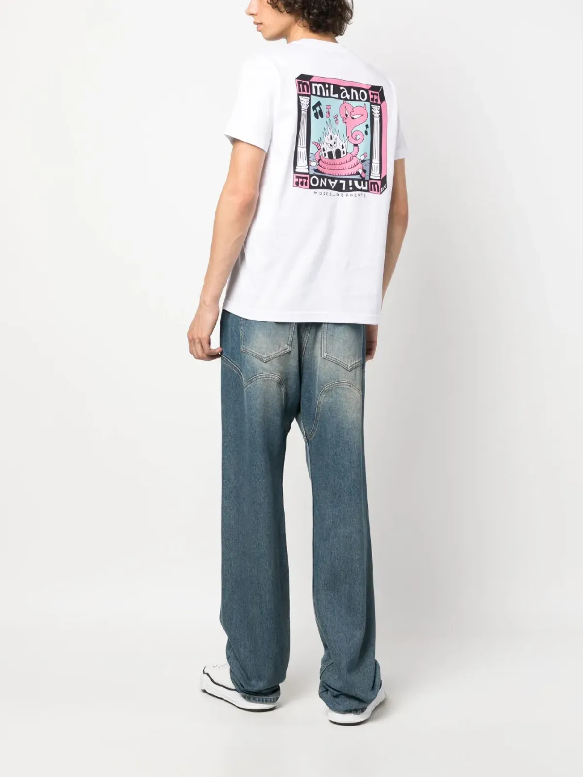 MODES GARMENTS ロゴプリント コットン Tシャツ - 画像2