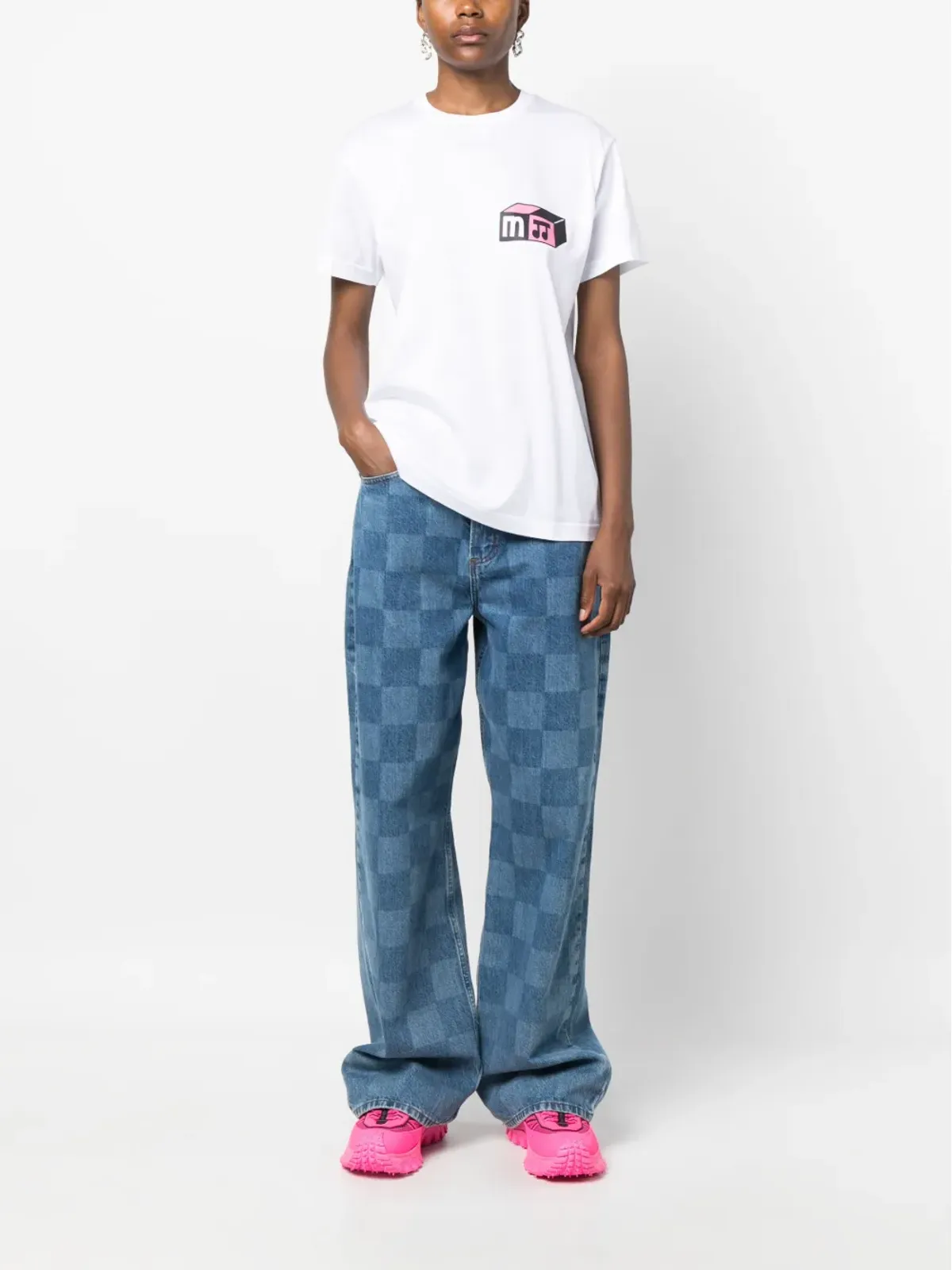 MODES GARMENTS ロゴプリント コットン Tシャツ - 画像3