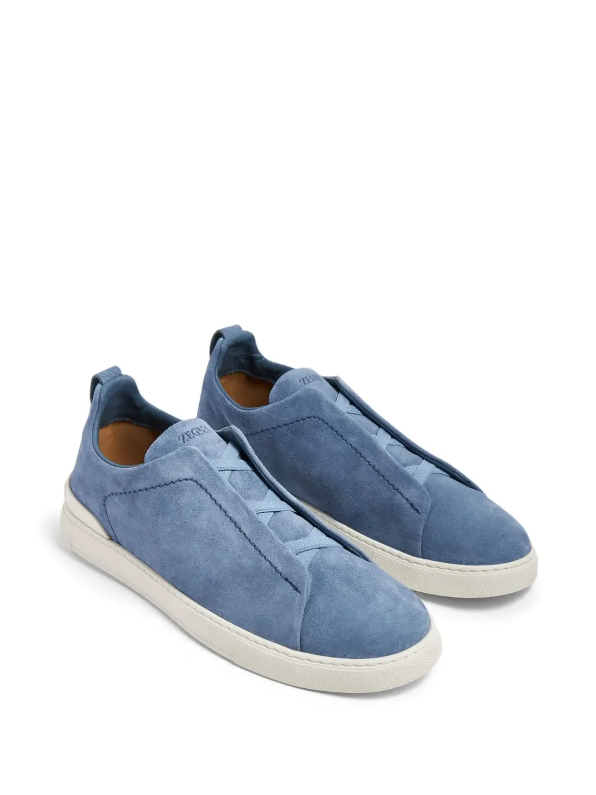 Zegna ラウンドトゥ スエード スニーカー - 画像5