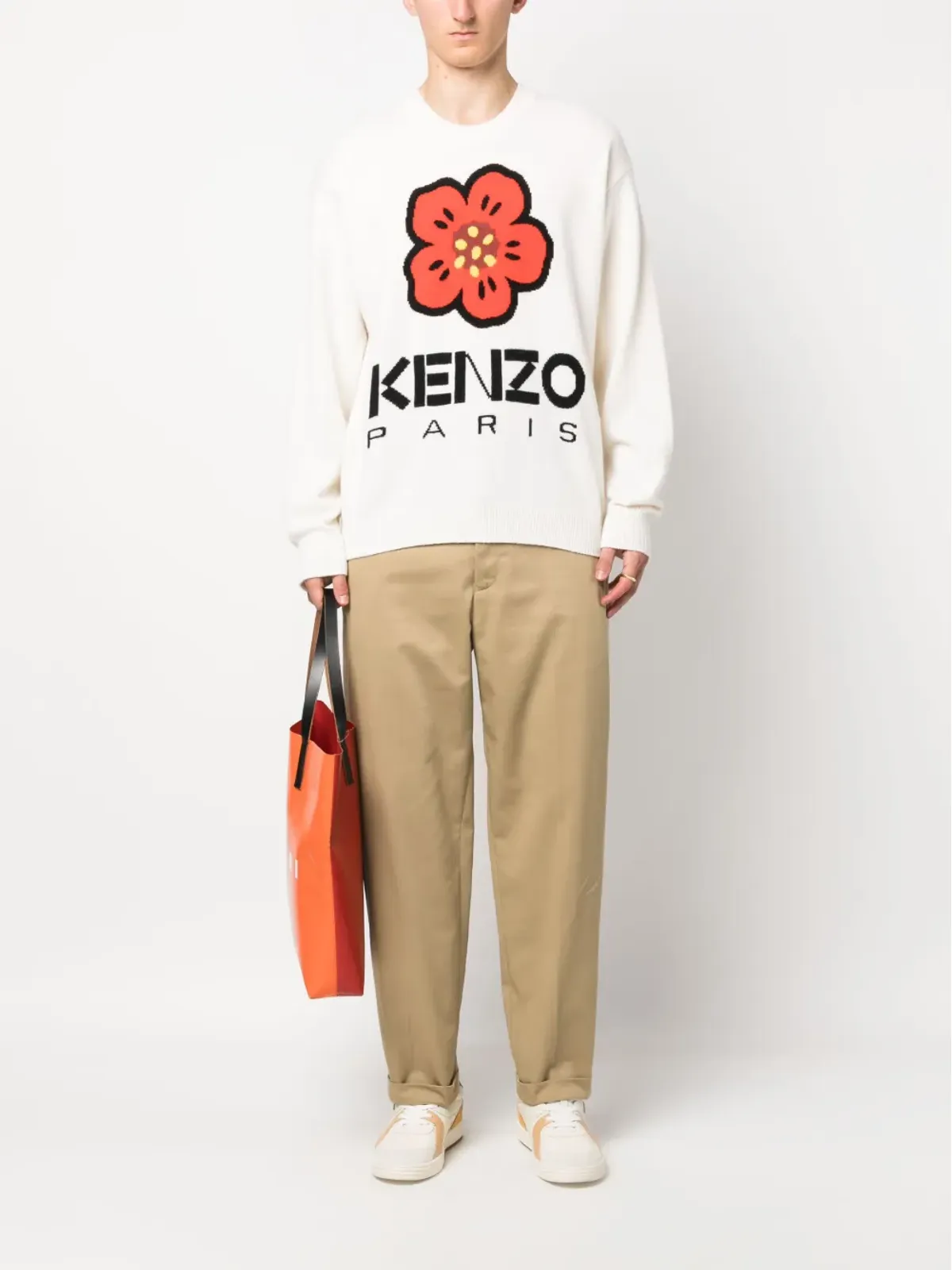 Kenzo ボケフラワー インターシャ編み ウール ジャンパー - 画像2