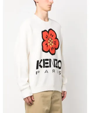 Kenzo ボケフラワー インターシャ編み ウール ジャンパー - サムネイル3