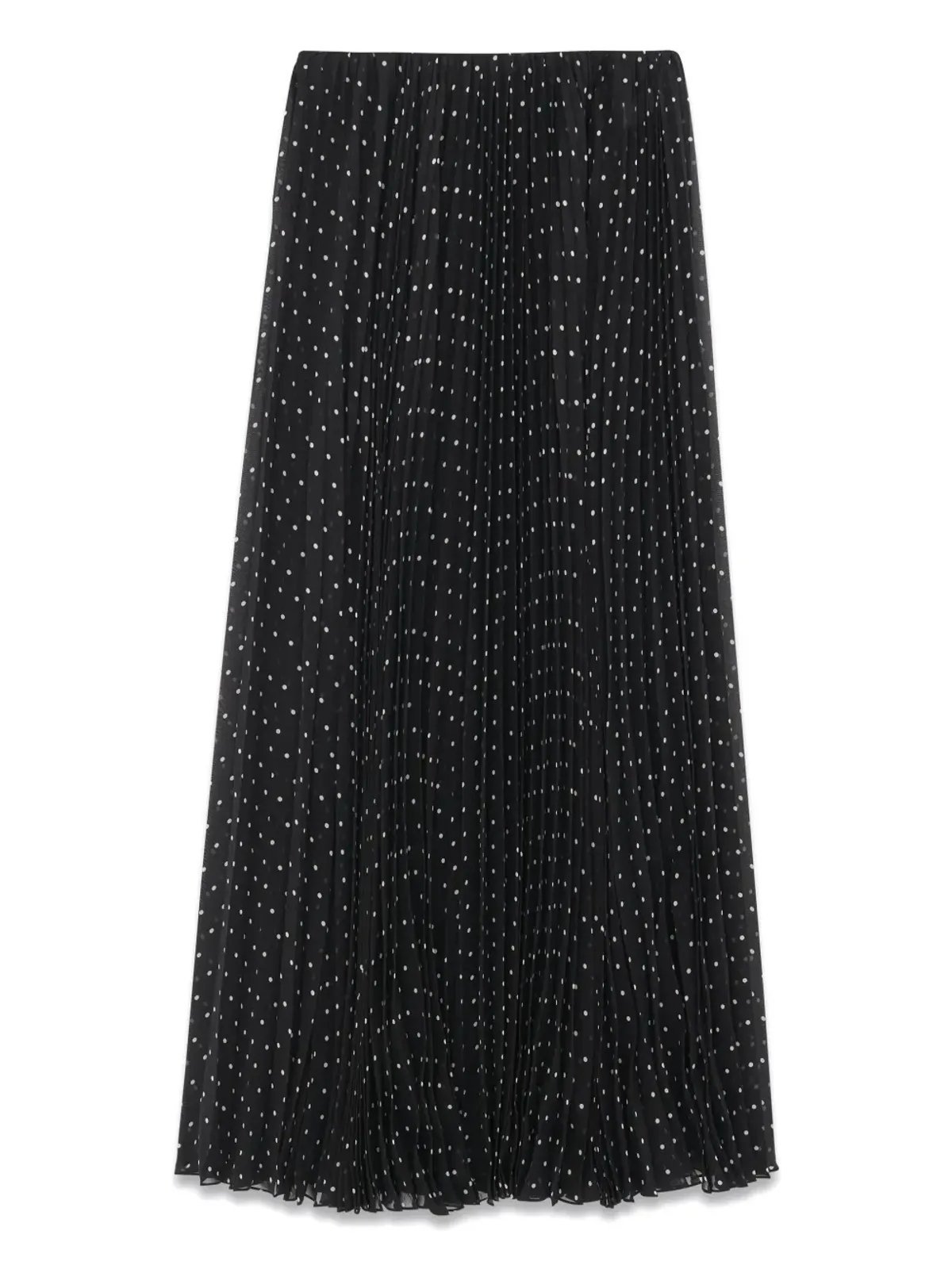 Saint Laurent ポルカドット シルク プリーツスカート - 画像2
