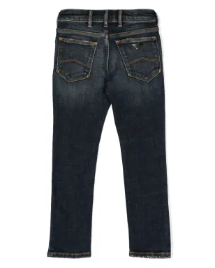 Emporio Armani Kids distressed straight-leg jeans - サムネイル2