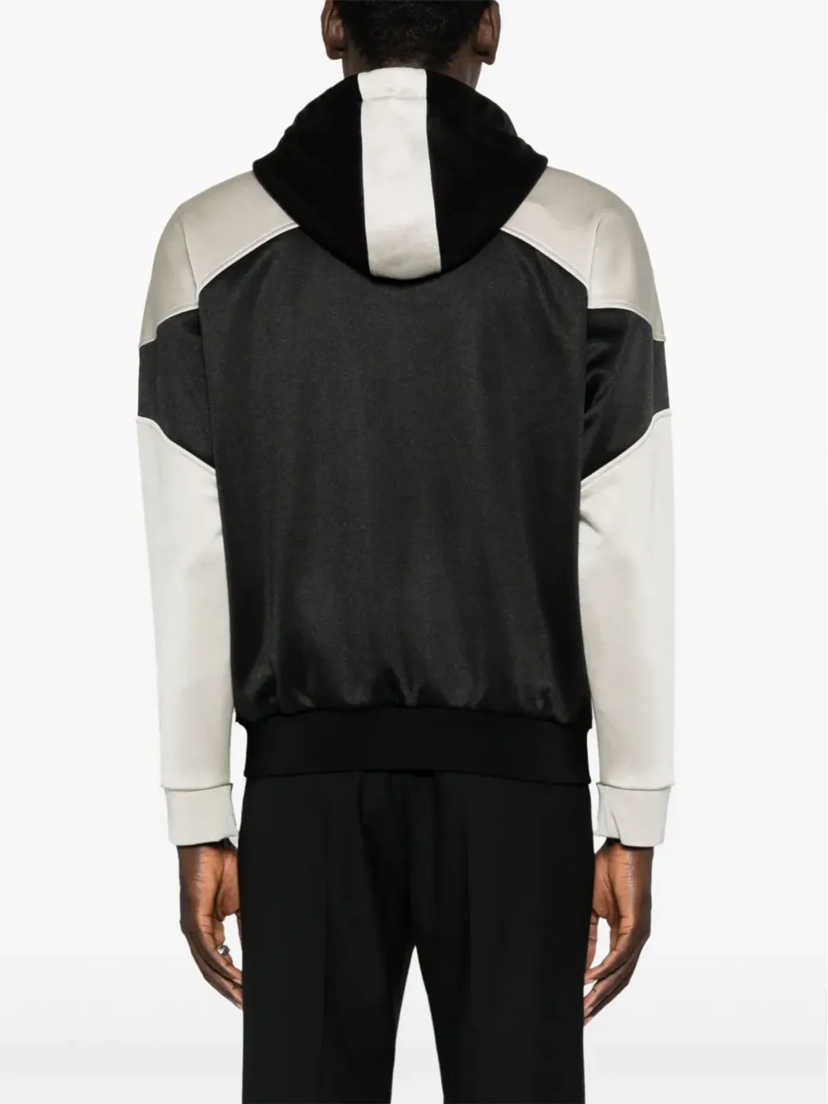 Saint Laurent ツートーン フーデッドジャケット - 画像4