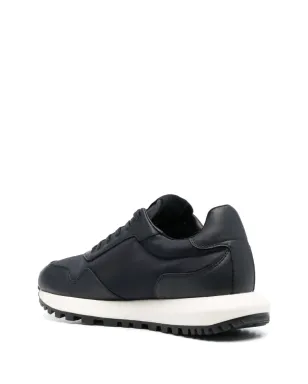 Emporio Armani ロゴアップリケ・パネルドスニーカー ブルー - サムネイル3