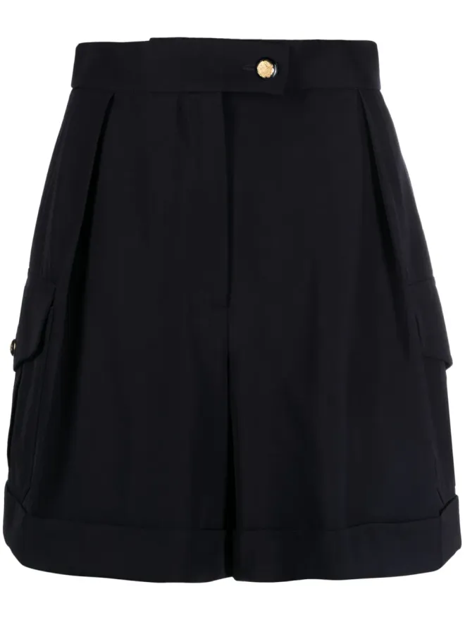 Alexander McQueen Alexander McQueen ハイウエストカーゴショーツ - ブルーの商品画像