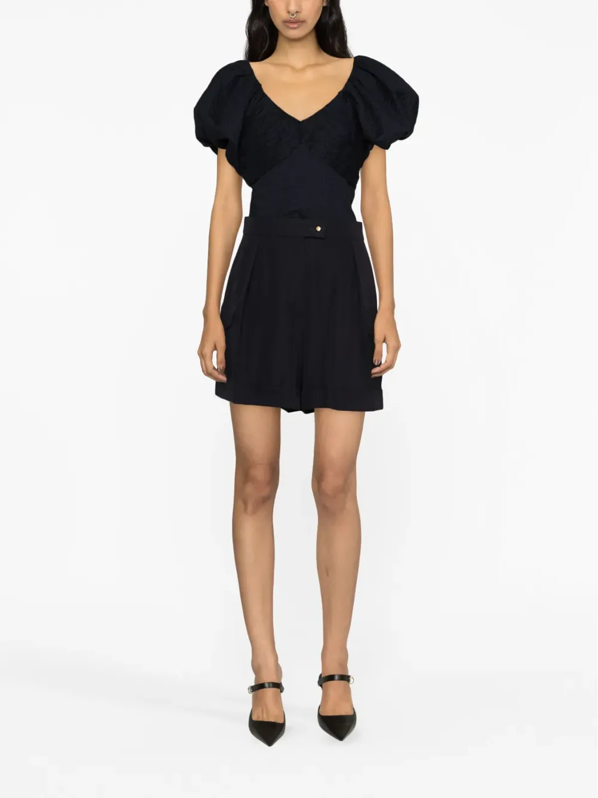 Alexander McQueen ハイウエストカーゴショーツ - ブルー - 画像2